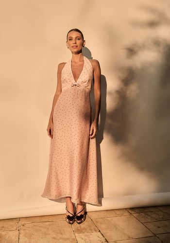 VESTIDO MIDI EM ORGANZA ESTAMPA