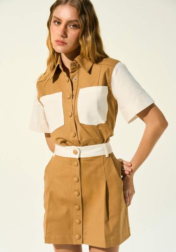 CAMISA SARJA BICOLOR CAROLINA AREIA