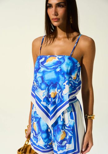 TOP LENÇO ESTAMPADO ESTAMPA