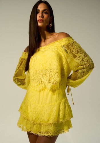 BATA EM RENDA ANGEL AMARELO