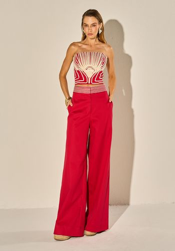 TOP BORDADO GRAZIELLA VERMELHO