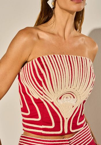 TOP BORDADO GRAZIELLA VERMELHO