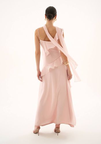 VESTIDO BABADOS LARA ROSA