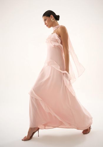 VESTIDO BABADOS LARA ROSA