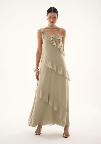 VESTIDO BABADOS LARA OLIVE