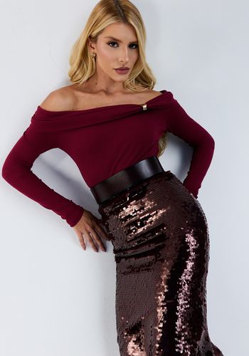 SAIA MIDI PAETE KYRA VINHO